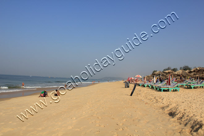 Sandy stretch Candolim Beach