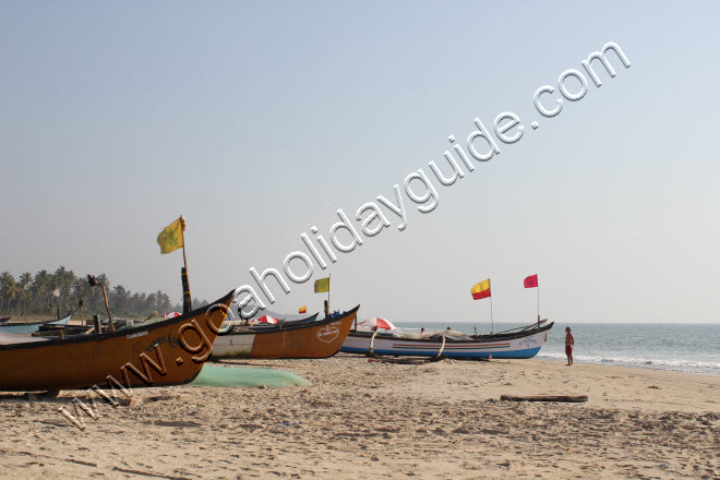 Boats at Cansaulim Beach