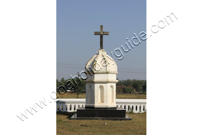 Cross in front of the church