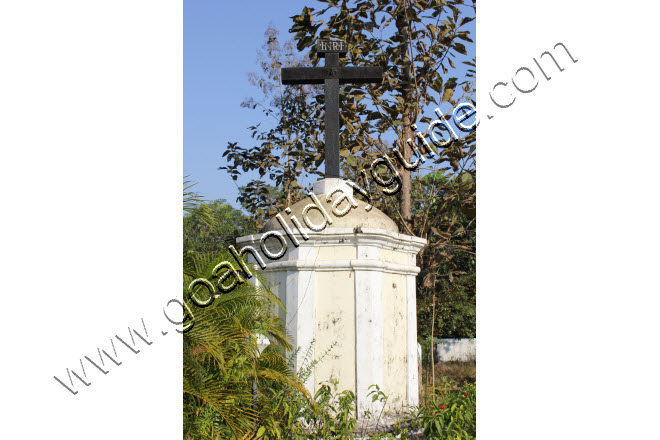 Cross in front of the church