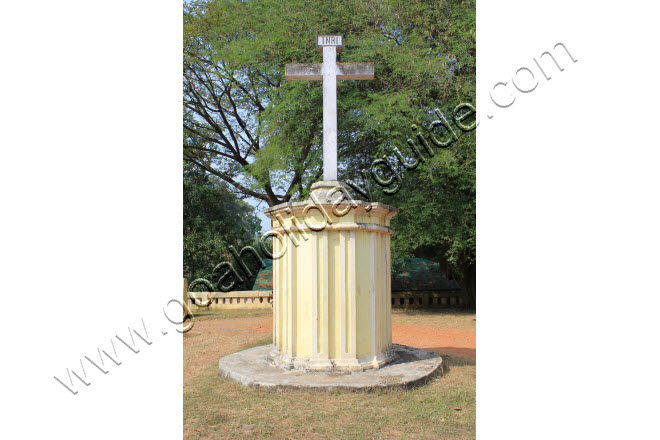 Cross in front of the church